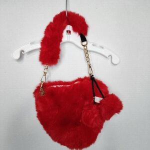 Fluffy Red Kids Heart Bag